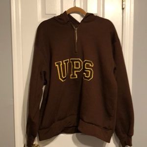 UPS quarter zip hoodie